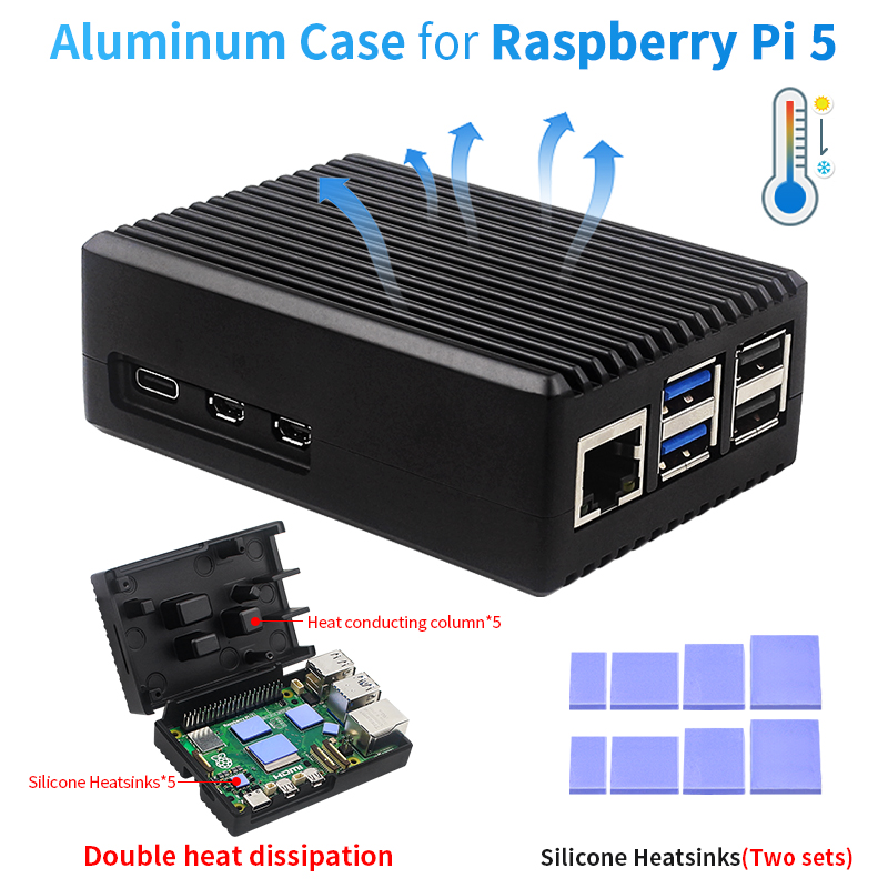 Argon One V3 M.2 Nvme Case - Raspberry Pi 5 casing Aloi Aluminium