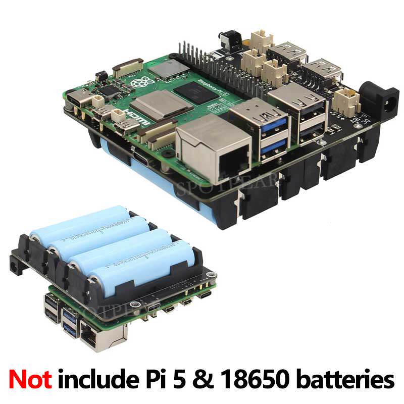 Raspberry Pi Uninterrupted Power Supply Ups 18650 - X1202 Raspberry Pi 5 Papan Ekspansi