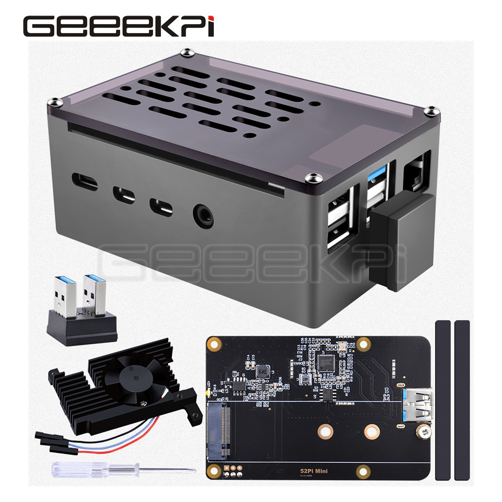 Argon One V3 M.2 Nvme Case - Geeekki Cangkang Hitam Casing Bata Aluminium